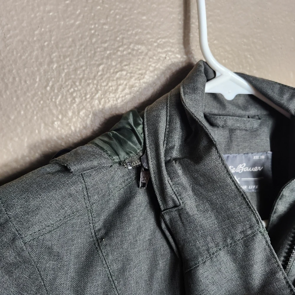 Eddie Bauer Womens Green Girl on the Go Waterproof Trench Coat-Size XS